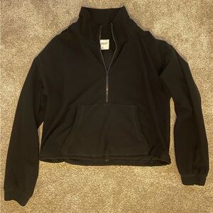 Abercrombie & Fitch (slightly cropped) Black Quarterzip